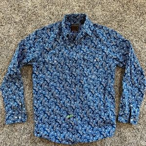 Roper Men’s Paisley Button Shirt with Front Pockets